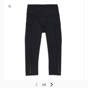 Lululemon fast and free high rise cropped leggings